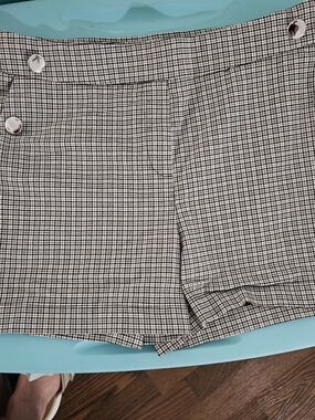 Jules & Leopold Plaid High Waisted Shorts
